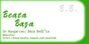 beata baza business card